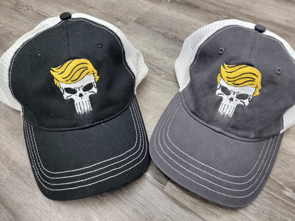 Trump Punisher Hat - Richardson 111 Garment Washed Trucker Hat **FREE SHIPPING**
