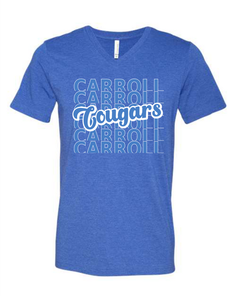 Carroll Gear - Bella V-Neck Short-Sleeved T-Shirt - Design1- Orders due 4/6
